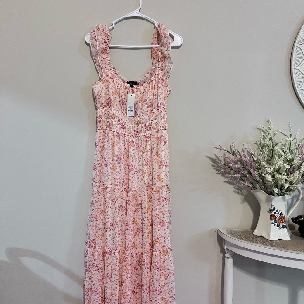 Trixxi Floral Pink Maxi Dress